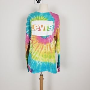 Levis Unisex Tie Dye Printed Long Sleeve T-Shirt